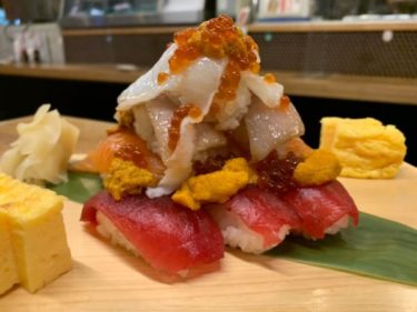 「映えるわ～」池袋でお寿司タワー！『焼鳥とすし  東京一升びん』